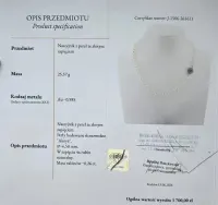 42cm piękny Naszyjnik Perły Akoya Rubiny Złoto 585 WYCENA — ujęcie 2