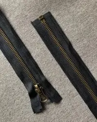 5 SZT Zamek błyskawiczny, metalowy, rozdzielczy, czarny, 60cm — ujęcie 3