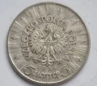 5 zł 1935 Piłsudski srebro — ujęcie 3