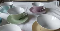 6 filiżanek porcelanowych DAISY Lilien Porzellan Austria lata 70-te — ujęcie 5