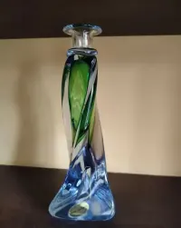 A. JABLONSKI rzadki, skrecony, krysztalowy wazon 29 cm — ujęcie 2