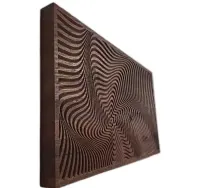 Abstrakcyjna dekoracja z drewna 3D 53 × 31 cm – hipnotyczny wzór — ujęcie 2
