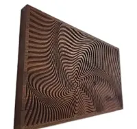 Abstrakcyjna dekoracja z drewna 3D 53 × 31 cm – hipnotyczny wzór — ujęcie 4