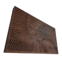 Abstrakcyjna dekoracja z drewna 3D 53 × 31 cm – hipnotyczny wzór — ujęcie 5