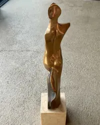 Alfredo Lanz Rzeźba z Brązu Totality Akt Modernism N-25 Unikat Inwestycja Henry Moore Space Age Mid-Century Galeria Mega Design Wybitna Figura z brązu — ujęcie 2