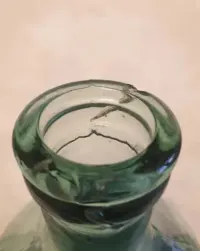 Antique European Green Glass Demijohn Wine Jug Italian Villani — ujęcie 3