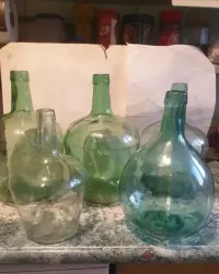 Antique Green Demijohn, Glass Wine Bottle, France, 1950s, 54 l
Green D — ujęcie 3
