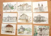 Antoni Uniechowski komplet kolekcjonerskich pocztówek Warszawa — ujęcie 2