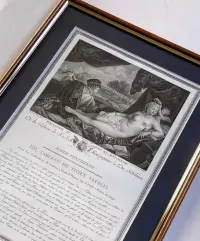 Antyczna grafika, miedzioryt, XVIII wiek, wg Tycjana — ujęcie 4