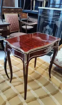 Antyczny stolik intarsjowany palisander Napoleon III - antyk — ujęcie 4