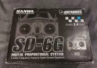 Aparatura modelarska radio modelarskie Sanwa SD6G SD-6G  oryginalny odbiornik 6 kanałów RX-600 — ujęcie 2