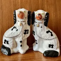 **ARTHUR WOOD Vintage Duże Psy Kominkowe Spaniel Ceramika Figurka Pies — ujęcie 2