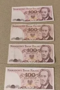 Banknot 100 zł 1986r. — ujęcie 4