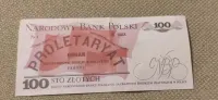 Banknot 100 zł 1986r. — ujęcie 3
