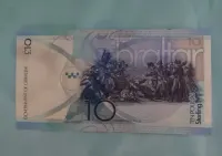 Banknot Gibraltar 10 pounds 2010 seria AAA bardzo dobry stan — ujęcie 2