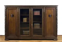 BIBLIOTEKA gabinetowa 100-letnia antyk WITRYNA rzeźbiona FIGURALNA GŁOWY
Warunki oferty — ujęcie 2