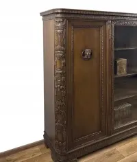 BIBLIOTEKA gabinetowa 100-letnia antyk WITRYNA rzeźbiona FIGURALNA GŁOWY
Warunki oferty — ujęcie 4