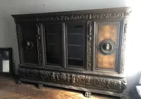 Biblioteka neorenesansowa 300x205x55 brązowy dąb — ujęcie 5