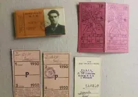 Bilet miesieczny MPK Szczecin | Warszawa 1950 -56 plombą , i 1989 - PRL — ujęcie 3