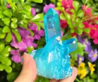 Błękitny life crystal dekoracyjny diament niebieski kryształ — ujęcie 3