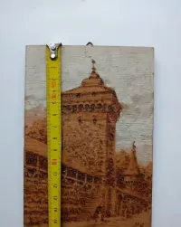 Brama Floriańska Kraków – Pirografia na drewnie J.K. Gumowski — ujęcie 5