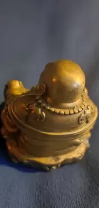 Budda szczęśliwy pieniężny posążek rzezba brąz — ujęcie 4