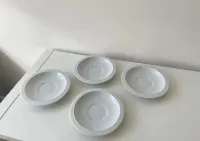 Burg Lindau zestaw spodki pod filiżanki talerzyki porcelanowe białe — ujęcie 3