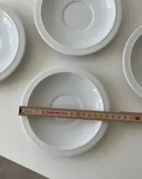 Burg Lindau zestaw spodki pod filiżanki talerzyki porcelanowe białe — ujęcie 5