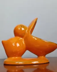 Ceramiczny pelikan Pan Keramik Lata 70 W. Germany Fat Lava Design Retr — ujęcie 5