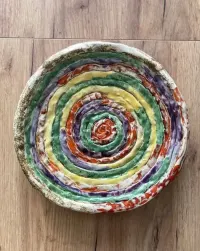 Ceramiczny talerz na ciasto duży 38 cm - rękodzieło — ujęcie 3