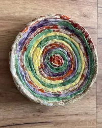Ceramiczny talerz na ciasto duży 38 cm - rękodzieło — ujęcie 5