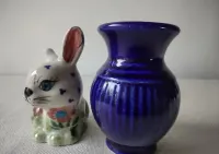 Ceramika Bolesławiec wazonik  miniatura Wolanin kolekcja PRL — ujęcie 3