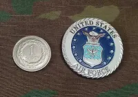 Challenge coin USAF bombowiec B-2 myśliwiec F-16 — ujęcie 2