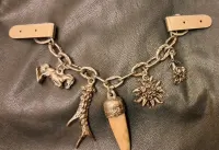 Charivari tradycyjna zawieszka vintage bawarska tyrolska myślistwo — ujęcie 4