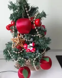 Choinka ozdoby 47cm kolekcja juta  vintage home ozdoba tkmaxx mała — ujęcie 4