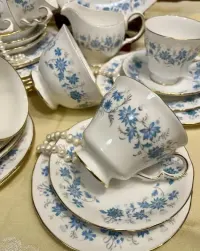 **Co ludzie powiedza? Hiacynta Vintage Filiżanka Porcelana Angielska — ujęcie 3