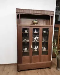 Dębowa biblioteczka witryna  antyk 488/2024 — ujęcie 2