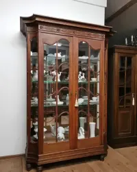 Dębowa biblioteczka witryna  antyk 657/2024 — ujęcie 2