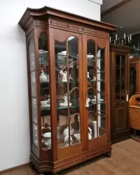 Dębowa biblioteczka witryna  antyk 657/2024 — ujęcie 3