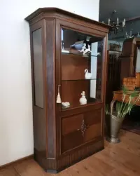 Dębowa biblioteczka witryna antyk 824/2025 — ujęcie 4