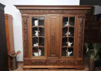 Dębowa biblioteka witryna  antyk 866 /2025 — ujęcie 2