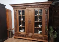 Dębowa biblioteka witryna  antyk 866 /2025 — ujęcie 3