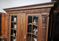 Dębowa biblioteka witryna  antyk 866 /2025 — ujęcie 5
