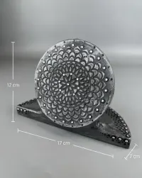 Dekoracja stojąca handmade mandala na półkę rękodzieło do wnętrz — ujęcie 4