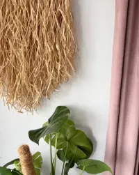 Dekoracja z rafii ozdoba wisząca rafia boho naturalna — ujęcie 3