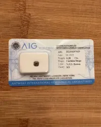 Diament Naturalny 0.38ct | Koniakowy (Fancy Orangy) | Certyfikat AIG — ujęcie 4
