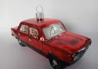 DUŻY FIAT 125p bombka szklana! Czerwony — ujęcie 3