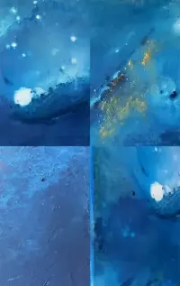 Duży obraz abstrakcyjny 100x90 niebieski granatowy ocean morze woda — ujęcie 3