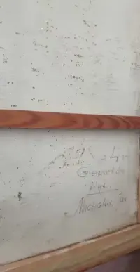 Duzy obraz olejny drzewo jan michalak 84 klif morze drzewa las pejzaz — ujęcie 4