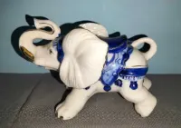 DUŻY SŁOŃ SZCZEŚCIA IDEALNY PREZET Śliczny porcelanowy zabytkowy obiekt VINTAGE — ujęcie 2